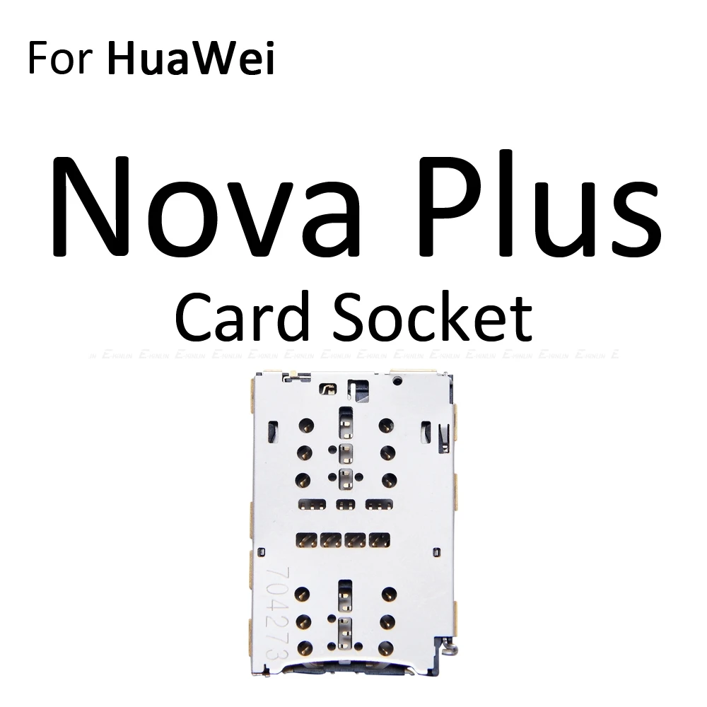 Micro SD sim-карта слот, разъем для лотка адаптер Коннектор кард-ридера для Huawei NOVA 2 Plus Контейнер держатель запасные части - Цвет: For Nova Plus Socket