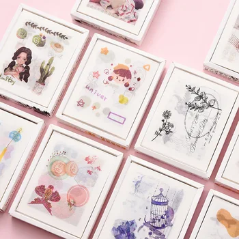 

(25 Sheets/set) Creative DIY Diary Decorative Adhesive Paper Stickers Washi Adhesive Sticker Set