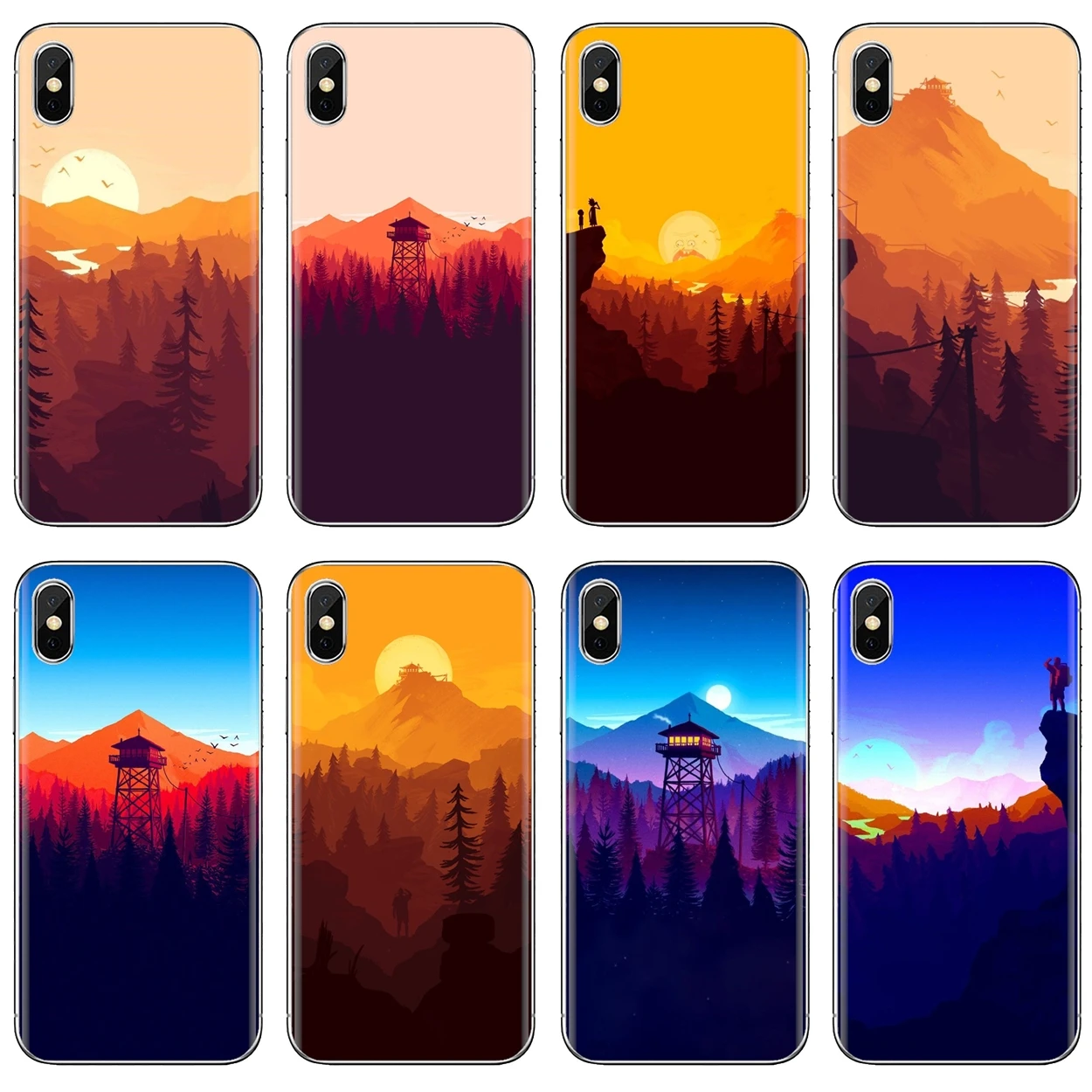 Firewatch Гора минималистичное изображение солнца для Xiaomi Redmi 4A 7A S2 Note 8 3 3S 4 4X 5 Plus 6 7 6A Pro