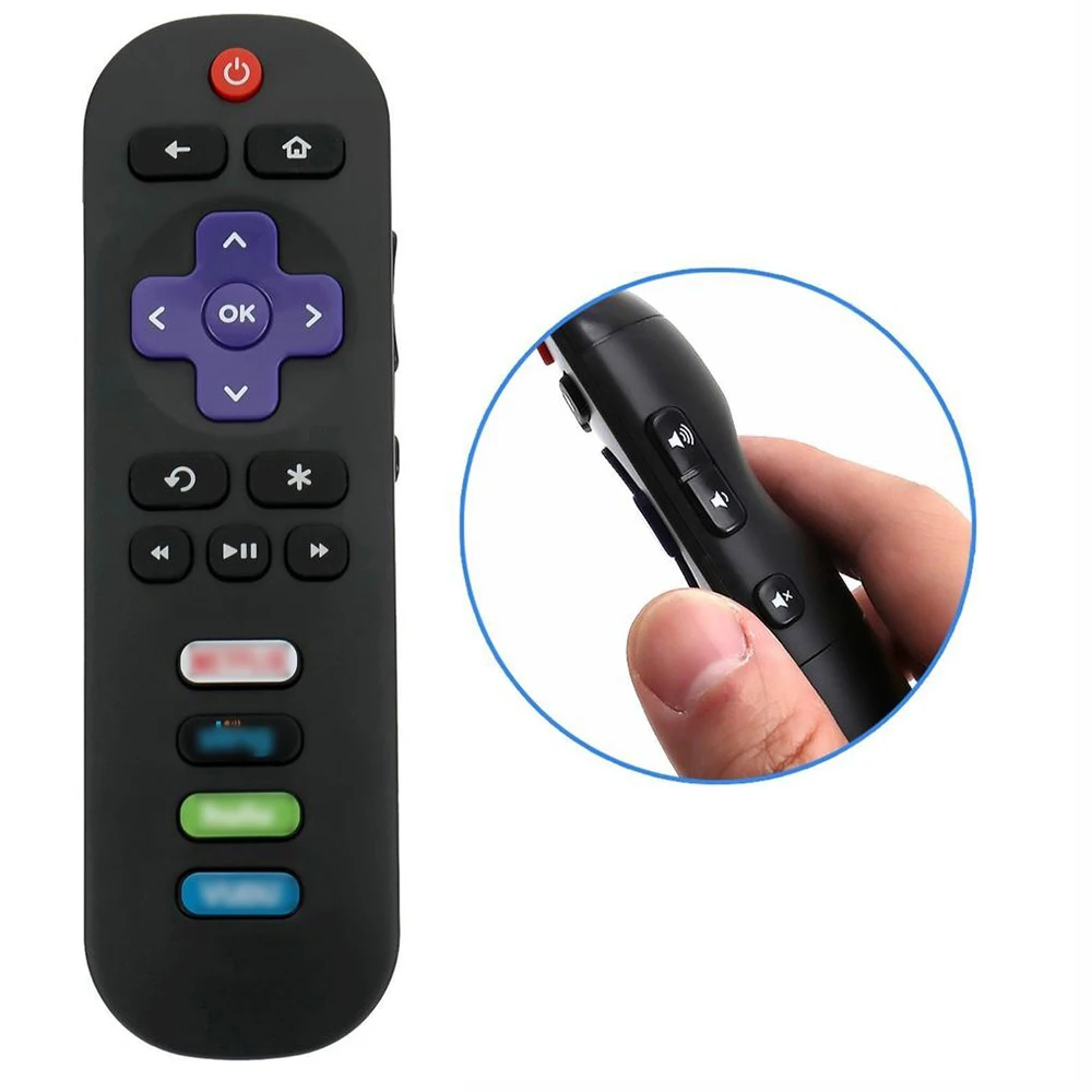 

Universal TV Remote Controller For TCL 433mhz New Replacement Remote Control For Roku TV Side Button Convenient