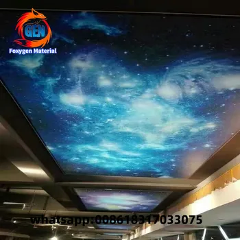

pop false ceiling 3d effect stretch ceiling lighting box pvc ceiling panel fabric designs