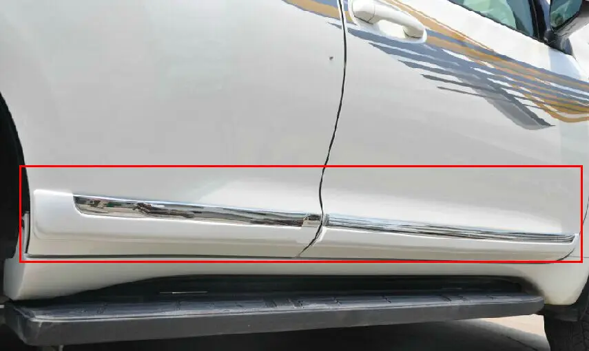 Обшивка корпуса двери, обшивка, белый жемчуг, подходит для Toyota Prado FJ150 боковая 14-15