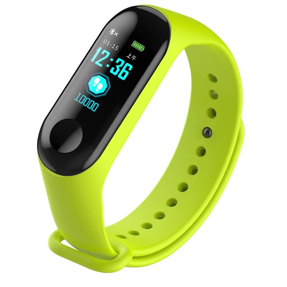 Fitness Wristwatch M3 Color Screen Smart Sport Bracelet Activity Running Tracker Heart Rate For Children Men Women Watch Hours 