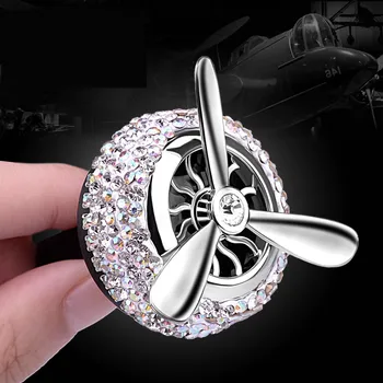 

Car styling Bling Diamond Air Force Car Fragrance Aromatherapy Essential Oil Car Scent Diffuser Crystal Outlet Air Purifier