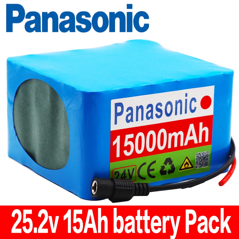 

Panasonic 6S6P 24V 15Ah 20A BMS 400watt 25.2V lithium battery pack electric motor bicycle scooter wheelchair cropper battery