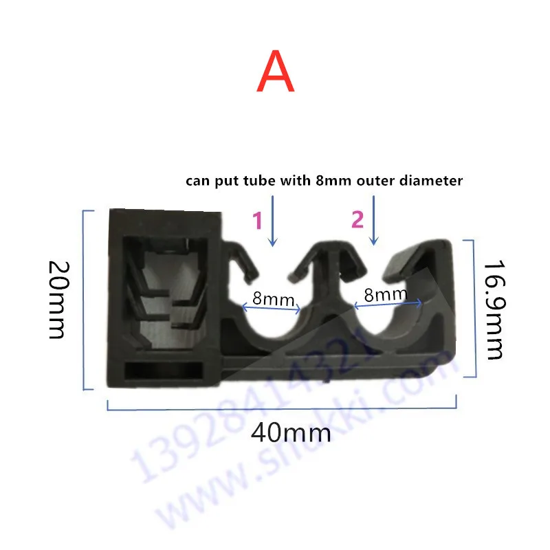 Brake Pipe Clip car Chassis card slot Fixed base Brake pipe Clip plastic black buckle carrier auto fastener 5pcs