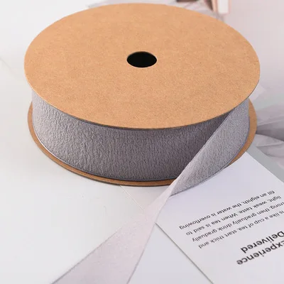 Gray Solid Organza Flower Packing Ribbon 1''x20 Yards Trimming Tape Ribbon Florist Gift Wrapping DIY Crafts Wedding Party Cake Decor - Цвет: Gray