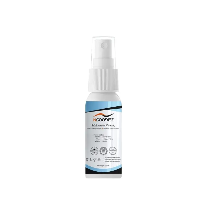 Pulverizador de secado rápido, revestimiento de sublimación para camiseta totalmente de algodón, todas las telas, 30ml