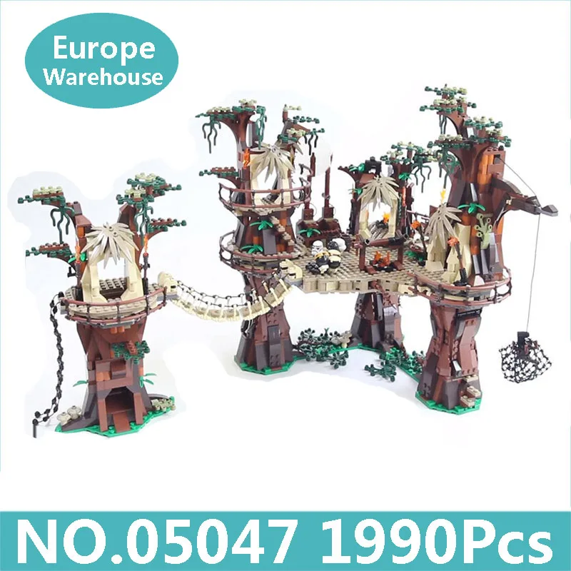 

Lepinblocks Starwars 05047 1990Pcs Ewok Village Tree House Building Blocks Set Star Wars 10236 Christmas Gift Toys King Bricks