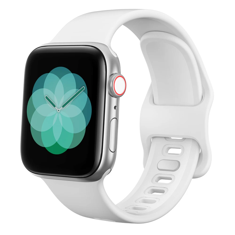 Резиновый спортивный ремешок для Apple watch 38 мм 40 мм 42 мм 44 мм силиконовый браслет на запястье для iwatch серии 5 4 3 2 1 ремешок для часов