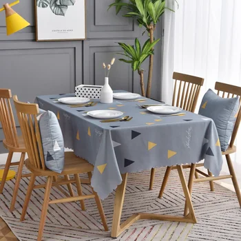 

Withme Tablecloth Rectangular Polyester Cotton Geometric Tablecloths Household Party Table Cover Dustproof Washable Nordic style