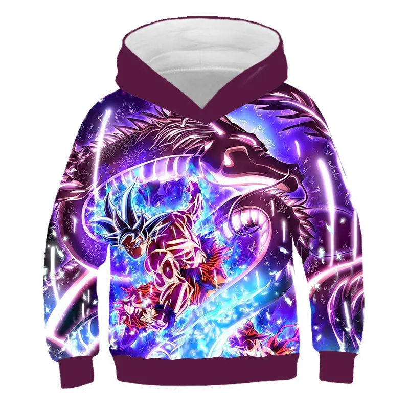 

New Anime Hoodies Dragon Ball Z Pocket Hooded Sweatshirts Goku 3D Digital printing Boys/girls Long Sleeve streetwear Hoodie