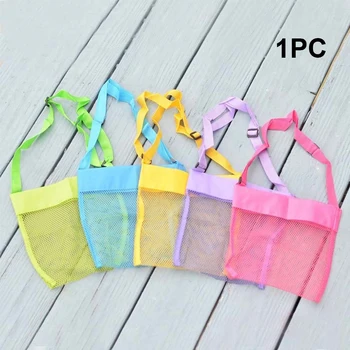 

Oxford Cloth Kids Organizer Adjustable Strap Large Capacity Children Mesh Bag Crossbody Outdoor Portable Sand Toy Storage Carry