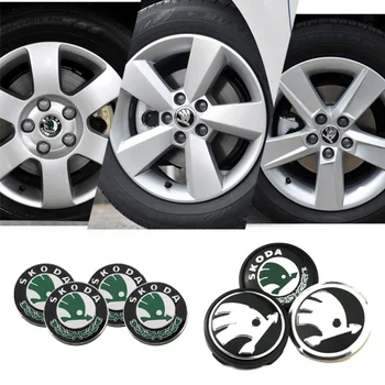 

56/60/65mm Car Wheel Center Caps for Skoda Logo RS Superb Kamiq Octavia 2 A7 Tour Fabia Rapid Kodiaq Yeti Karoq Metal Decoration