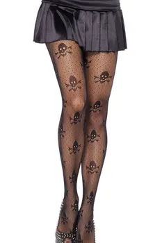 

calcas femininas black tights Net Skull Stretch hose pantyhose stockings women