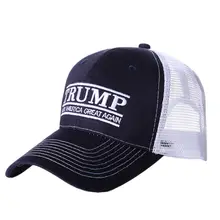 Унисекс, для взрослых,, американский президент, шапка-бейсболка с надписью, флаг США, вышитая сетчатая задняя Регулируемая бейсболка, Кепка для водителя грузовика