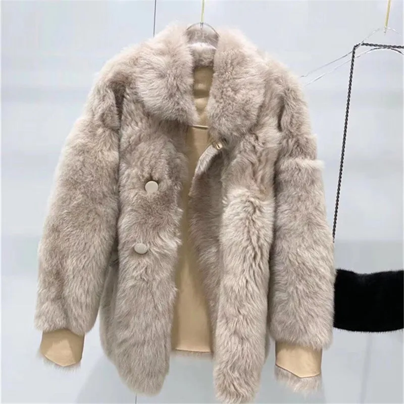 Женские зимние пальто тосканская шерстяная шуба женская Настоящая Двусторонняя Меховая куртка из натуральной кожи
