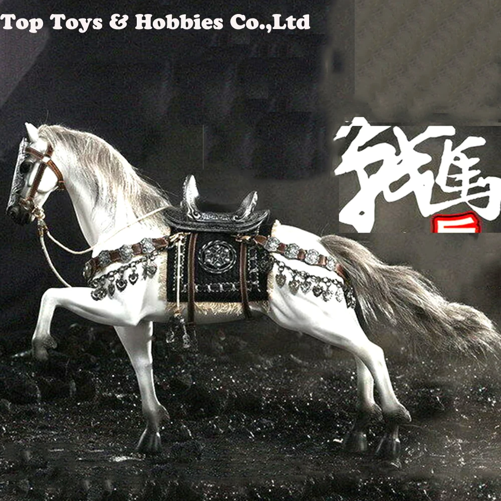 

For collection 1/6 The Three Kingdoms Era Series white War Horse with saddle Fit 12" Gunyu zhangfei Machao Figure