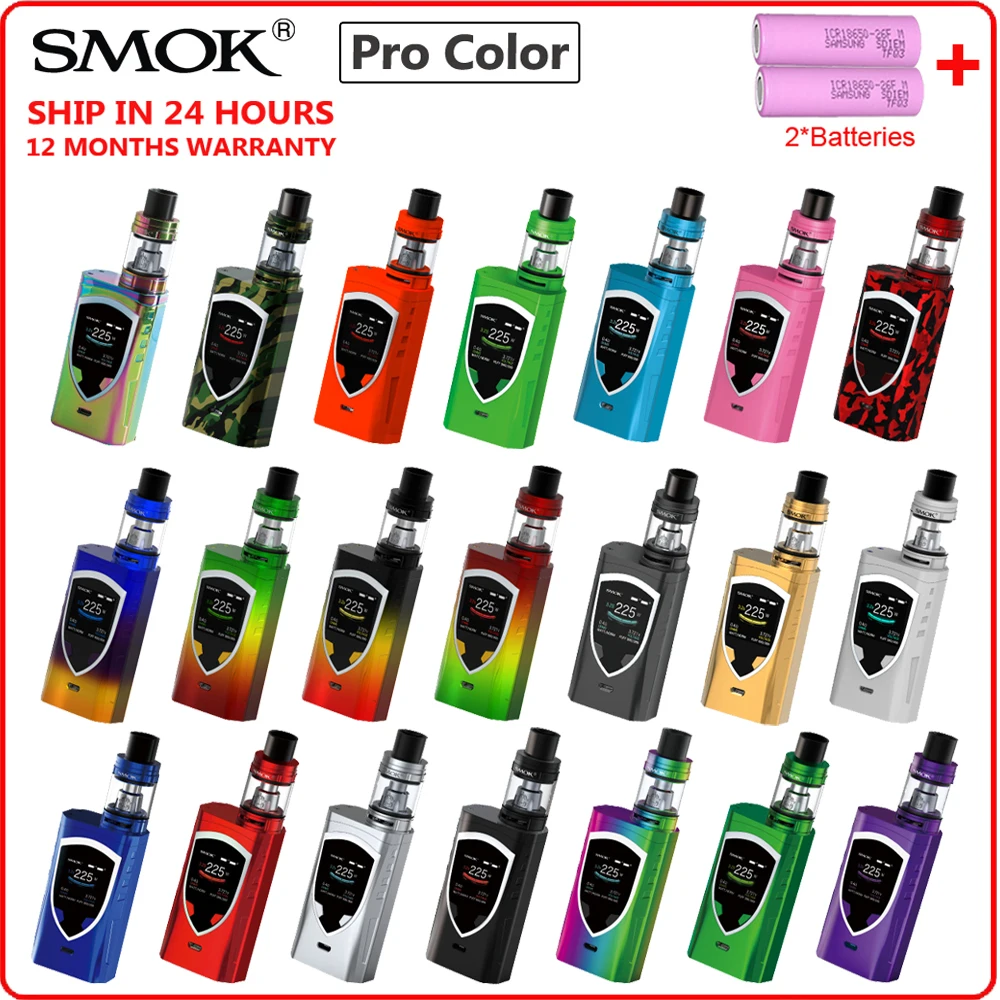 Оригинальный цветной набор SMOK Pro электронная сигарета 225 Вт боксмод вейп для V8 Big