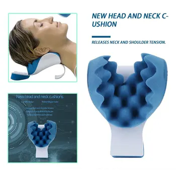 

Comfortably Neck Pillow Shoulder Relaxer Massager Pillow Support Tension Reliever Pillow Soft Sponge Releases Muscle Bed Pillow