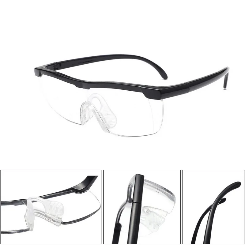 Bright Black Frame 1.8X увеличительные пресбиопические очки для чтения очки увеличительные защитные очки Новые - Цвет: Bright Black Frame