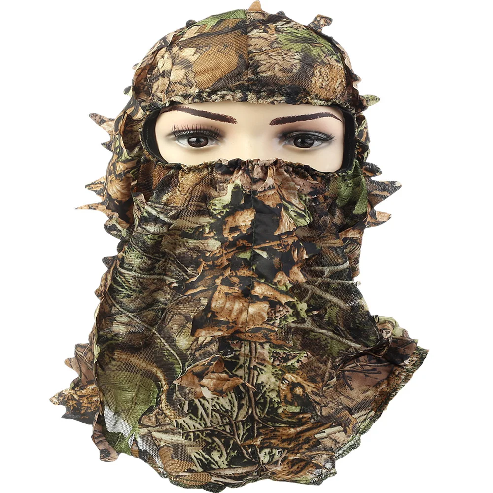 

Camouflage Face Mask Maple Leaf Hunting Mask Hat Camo Face Mask Balaclava Woodland Full Face Mask Tactical Fishing Headgear
