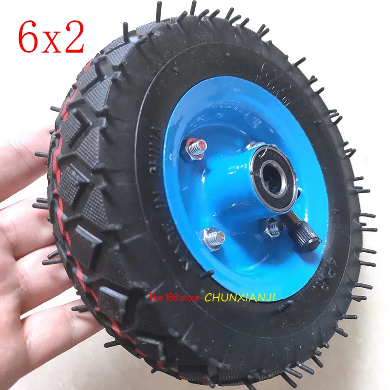 

Good Quality 6 Inch Wheel6x2pneumatic Tire /tyre&alloy Hub for Trolley,Trailer Casters 6'' Electric Scooter Tyre Inner Tube