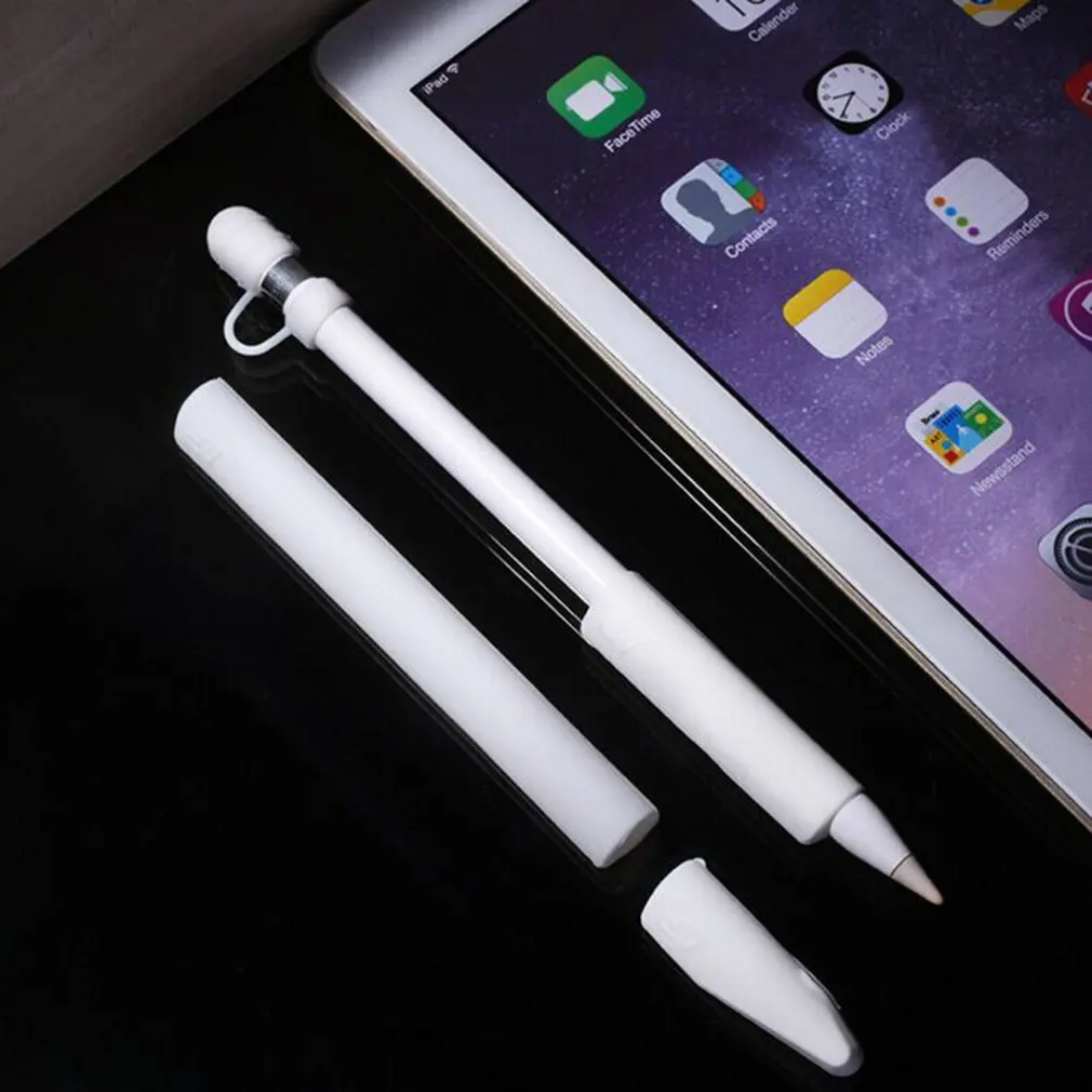Новинка, мягкий силиконовый чехол для Apple Pencil, для iPad, чехол с наконечником для карандашей, держатель для планшета, стилус, 360, полный защитный чехол, сумки