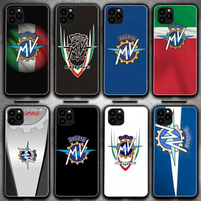 Hot Motorcycle Phone Case For Iphone 6 6s 7 8 Plus XR X XS XSmax 11 12 Pro Mini Max MV AGUSTA | Мобильные телефоны и