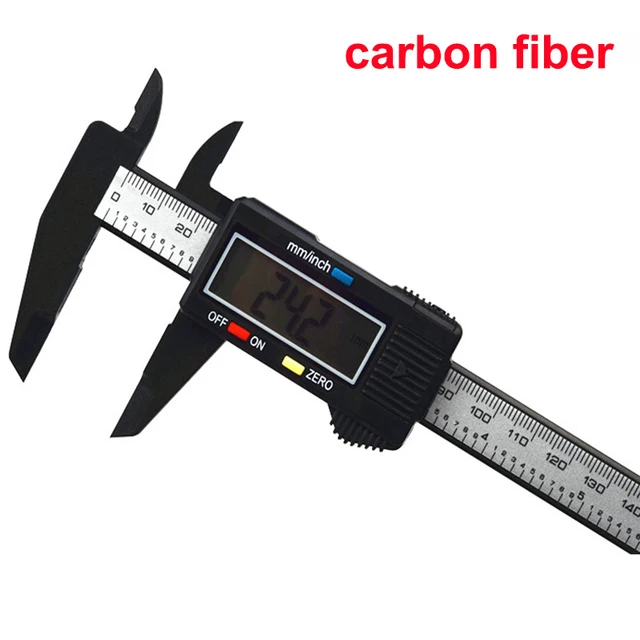 KATSU Fibre Carbon Digital Vernier Caliper Grand /écran 0-150mm