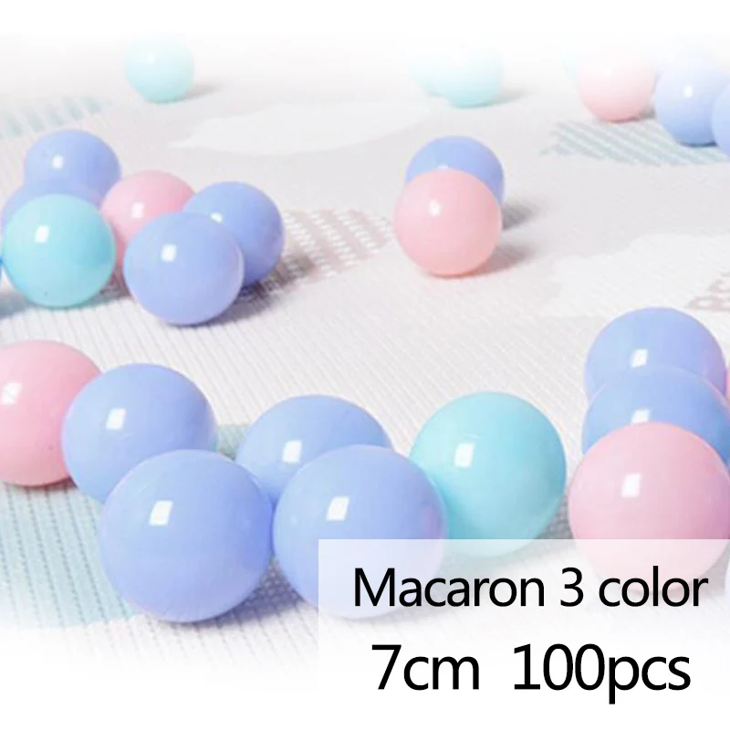 macaron3-100-7cm Экологичная забавная игрушка океанские шары Красочные Мягкие пластиковые волнистые шарики водный бассейн надувной мяч открытый детский плавательный Яма игрушки на открытом воздухе - Цвет: macaron3-100-7cm