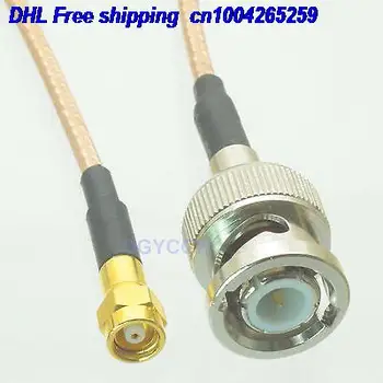 

EMS/ DHL 50pcs BNC male plug to SMC female jack straight RG316 Jumper pigtail 6" cable 22j