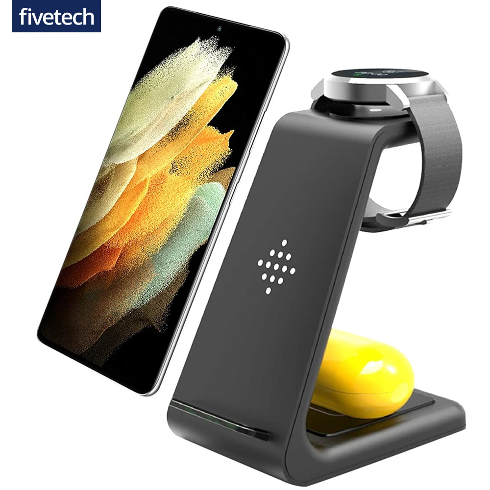 Wireless Charging 3 in1 Station For Samsung Galaxy Watch/Buds/S10/S9 Fast Qi Wireless Charger For Samsung Note10/Note9/S8