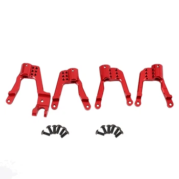 

4Pcs Aluminum Shock Damper Tower Mount Hoops for AXIAL SCX10 II 90046 90047 1:10 RC Car,Front and Rear