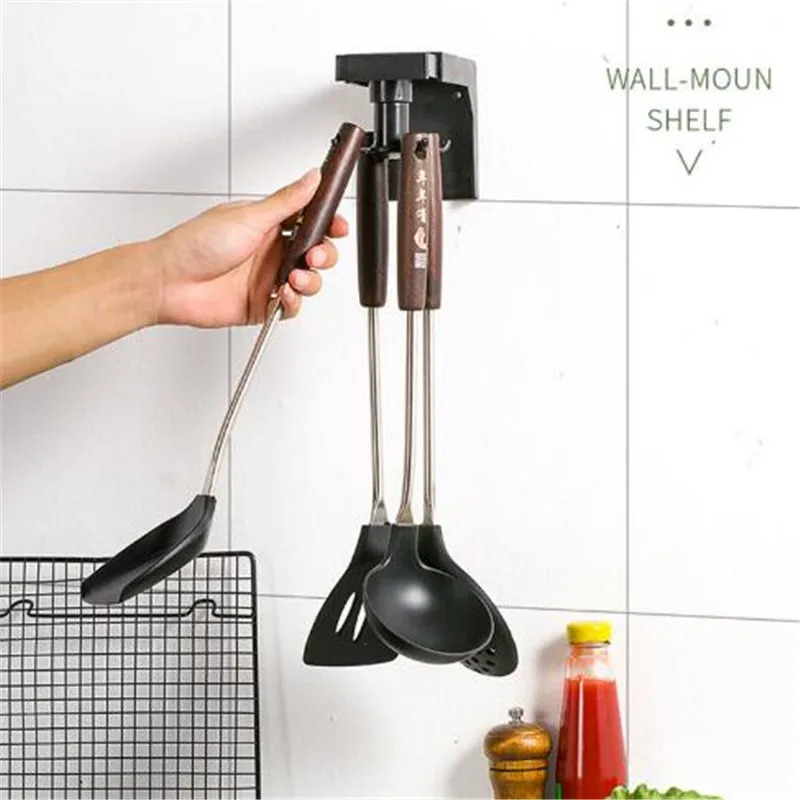 RJtk-R-in Wave Pan Pot Cover Spoon Lid Shell Rack Stand Holder Home Kitchen Utensils