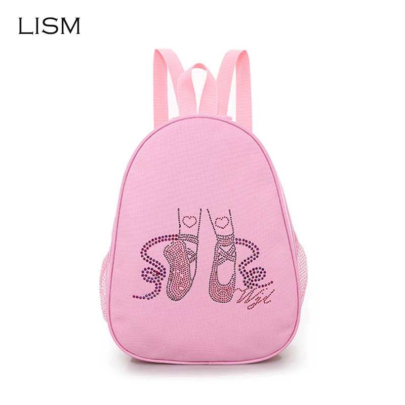 

LISM Kids Girls Pink Princess Ballet Dance Bags Children's School Bag Backpack Student Book Bag Cute Dancing Ballerina Backpack