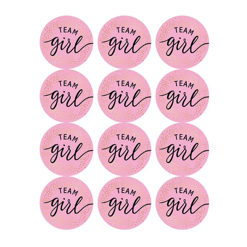 60/120pcs Team Boy Team Girl Stickers Boy or Girl Sticker for Gender Reveal Party Decoration Baby Shower Supplies Gift Box Label