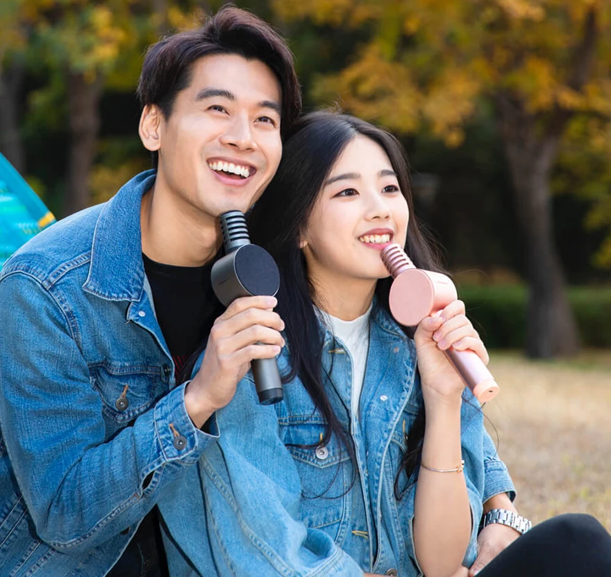 Xiaomi Audio Wireless Microphone Xiaohou Karaoke Live Bluetooth Fashion Speaker With Mic For Student Kid Adult