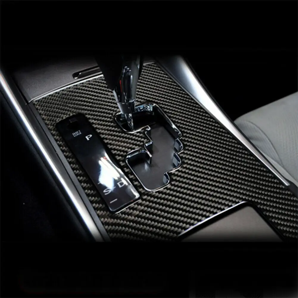 

Наклейки из углеродного волокна для LEXUS IS250 300 350 2006-2012, коробка переключения передач, панель, литье, крышка, отделка, автомобильные аксессуары, 1 шт.