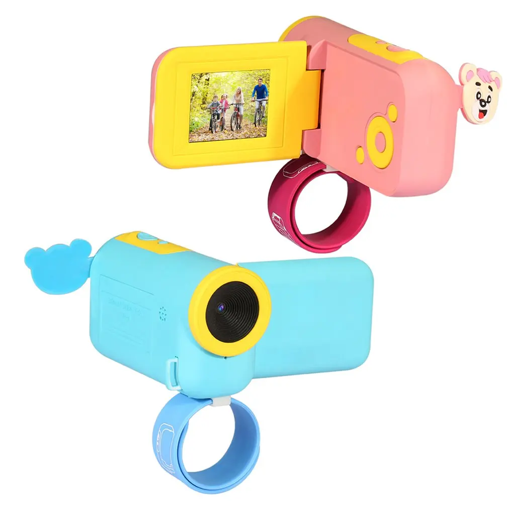 Многофункциональный ручной на запястье 1080P Детская Цифровая видеокамера 1,7" цветной дисплей подарок на день рождения Рождество