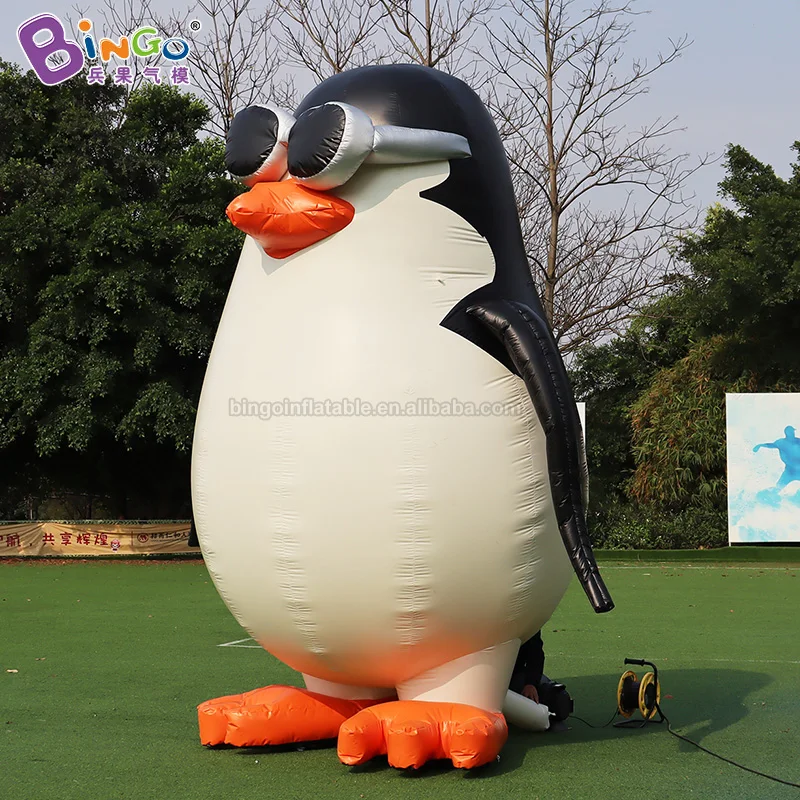 

Cute Giant Inflatable Penguin Cartoon Model for Kids Amusement Park Display Joyful Big Inflatable Penguin for Zoo Advertising