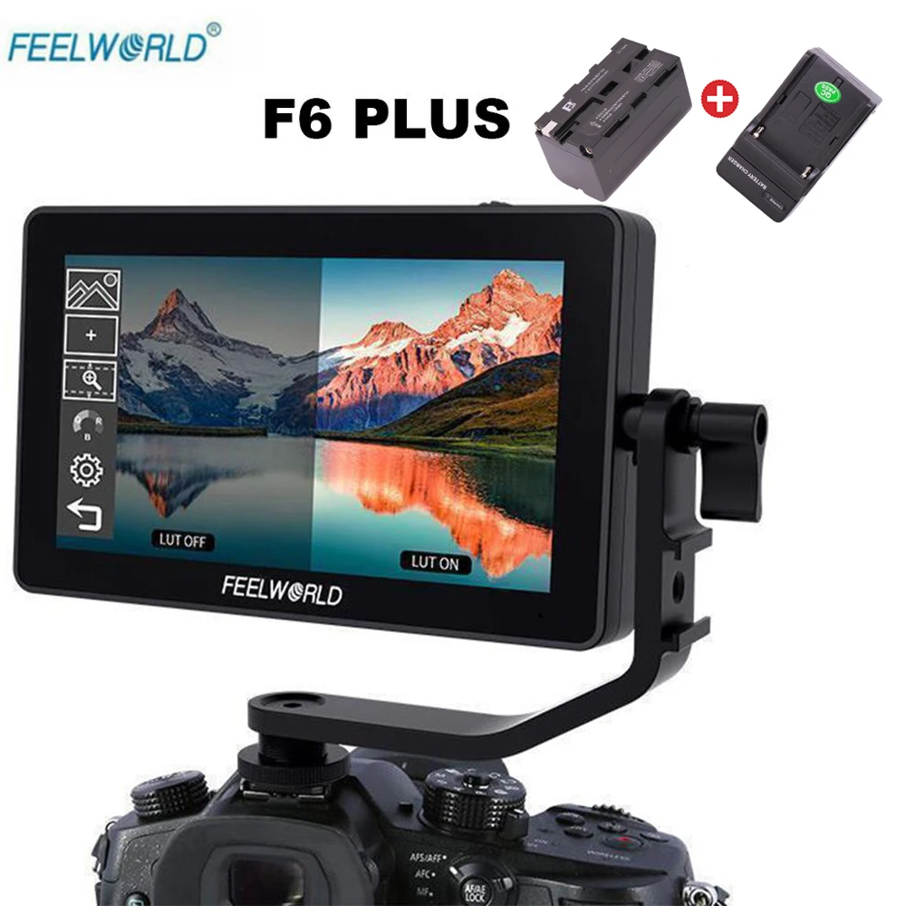 

Feelworld F6 Plus 4K 5.5 Inch HDMI Monitor Touch Screen Aluminum Alloy DSLR Camera Monitor Micro Single LCD Display for Sony