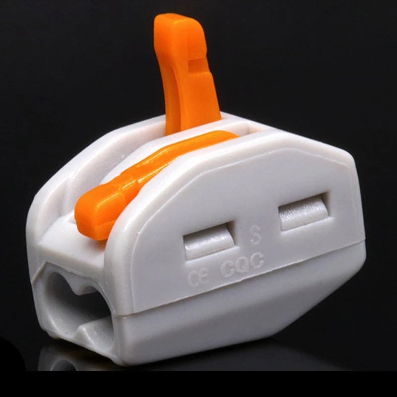 

PCT-212 Universal Compact Wire Wiring Connector 2 pin Conductor Terminal Block With Lever 0.08-2.5mm2