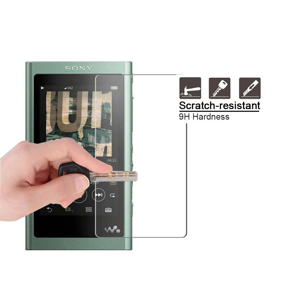 2 упаковки 2.5D Закаленное стекло для sony Walkman NW-A55HN A56HN A57HN A50 A55 A56 A57 защита экрана mp3-плеера прозрачная пленка для царапин