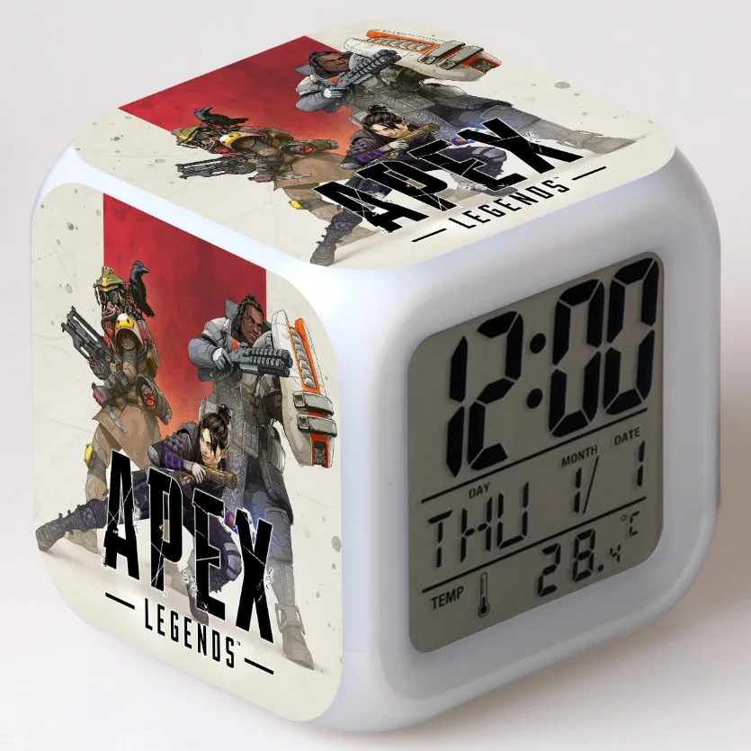 25 Apex Legends светодиодный Будильник мультфильм Цифровой Детский будильник игрушки Пробуждение свет светодиодный часы-будильник стол Reveil Wekker - Цвет: 25