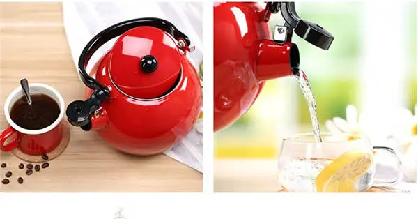 Эмалированный чайник для воды, маленький чайник, газовая плита, универсальный эмалированный чайник, звук, кофейник, чайник-графин, эмалированный чайник
