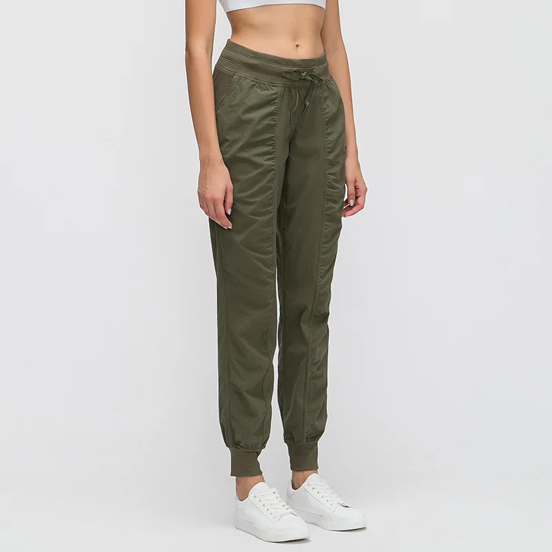 

INS New Style Tatting Pocket Yoga Pants Loose-Fit Beam Leg Trousers Quick-Dry Elastic Casual Sports Pants Women's Autumn And Win