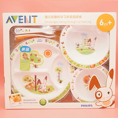 Avent Baby/малыш/дети столовые приборы чашки-тарелки набор 6 м+/12 м - Цвет: Многоцветный