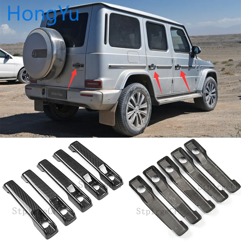 

Внешняя крышка ручки двери из настоящего углеродного волокна для Mercedes Benz G Class W463 W464 G65 G55 G63 G500 G550 G350 2009 - 2019