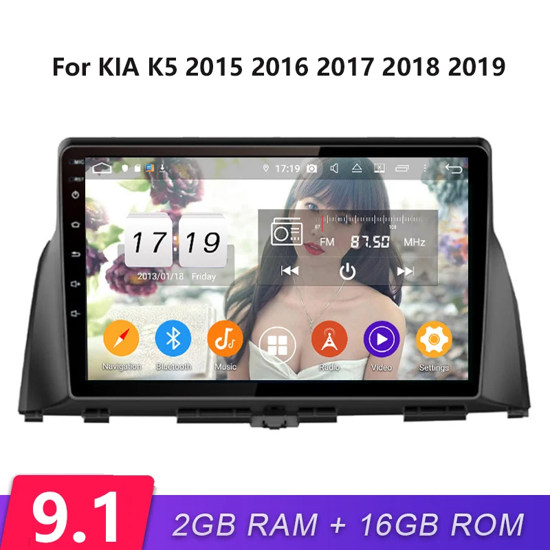 

9" Android 9.1 Car GPS Car Radio Autoradio Multimedia Player For Kia K5 2015-2019 GPS Navigation Video Player 2 din Head Unit